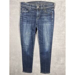 Citizens Of Humanity Skinny Jeans Womens 28 Blue Denim Cotton Medium Wash Preppy